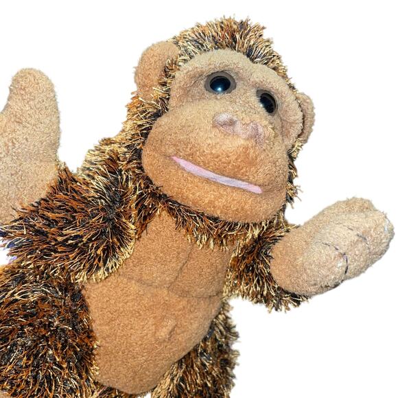 Folkmanis 8" Puppet Plush Gorilla Ape Hand Stuffed Animal Pretend Educational - Picture 6 of 10